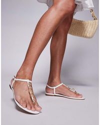 SIMMI - Simmi London Crya Embellished Strap Thong Sandals - Lyst