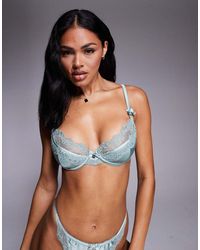 Boux Avenue - Clover Embroidered Satin Cup Trim Balconette - Lyst