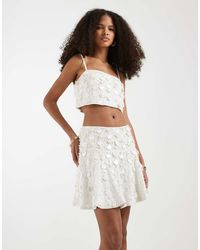 ASOS - Embellished Flippy Co-ord Mini Skirt - Lyst
