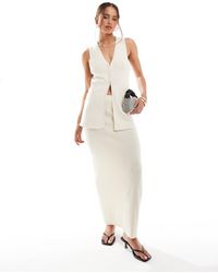 Pretty Lavish - Gonna Lunga Color Crema All'Uncinetto - Lyst