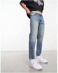 ASOS - – klassische jeans aus festem stoff mit vintage-waschung - Lyst