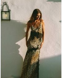 Wild Lovers - Honeycomb Maxi Beach Dress With Lace Detail - Lyst