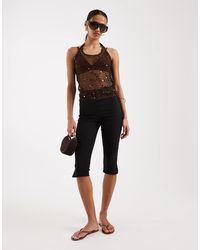 JJXX - Crochet Halter Top With Sequins - Lyst