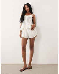 Miss Selfridge - Embroidered Shorts Co-ord - Lyst