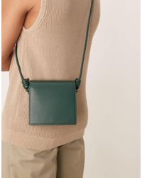 ASOS - Faux Leather Cross Body Bag With Strap Detail - Lyst