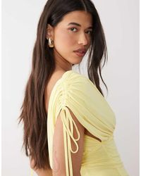 ASOS - Deep Ruched Off The Shoulder Top - Lyst