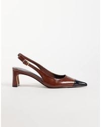 ASOS - Slingback Schoenen Met Simba-Neusdetail En Middelhoge Hak - Lyst
