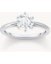 Thomas Sabo - Anello Argentato, Bianco - Lyst