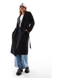 Stradivarius - Veste nouée à la taille aspect laine - Lyst