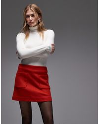 ARKET - Wool Rich Mini Skirt With Front Pockets - Lyst
