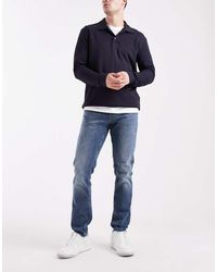Only & Sons - Vaqueros Azules De Corte Slim Con Lavado Gris Loom De - Lyst