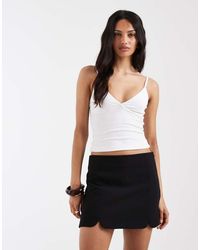 ASOS - Mini Skirt With Notch Hem Details - Lyst