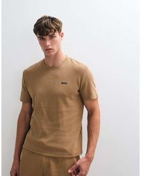 BOSS - Co-Ord Waffle T-Shirt With Chest Logo - Lyst
