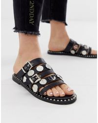 ASOS Sandalias con tachuelas Fear - Negro