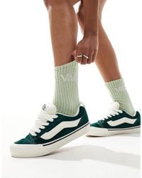 Vans - Knu skool - baskets en daim à semelle chunky - foncé - Lyst