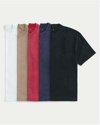 Hollister - Boxy Heavyweight Crew T-Shirt 5-Pack - Lyst