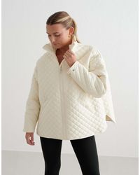 Aim'n - Veste matelassée oversize - amande - Lyst