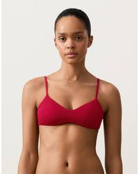 Oysho - Waffle Texture Triangle Bikini Top - Lyst