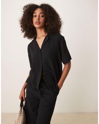 Gina Tricot - Co-Ord Relaxed Fit Gauze Short Sleeve Shirt - Lyst