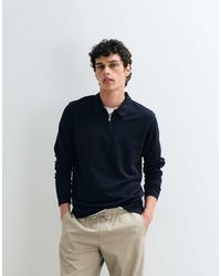 Jack & Jones - Long Sleeve Zip Polo Top - Lyst