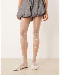 ASOS - Heart Pattern Tights - Lyst