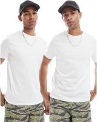 ASOS - Essentials 2 Pack Crew Neck T-shirts - Lyst