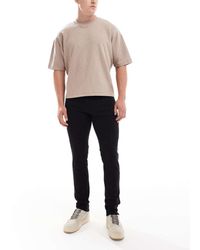 JJ Rebel - Vaqueros Negro Lavado De Corte Slim Luke De - Lyst