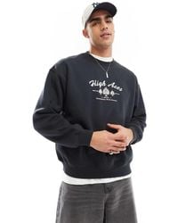 Cotton On - Cotton On Box Fit Crew Neck Sweater With High Aces Graphic - Lyst