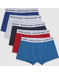 River Island - Multi Colour Pack Of 5 Trunks - Lyst