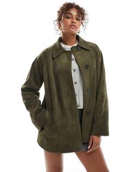 ASOS - Faux Suede Car Coat - Lyst