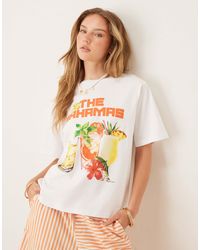 ASOS - Oversized Tee With Holiday Cocktail Club Graphic - Lyst