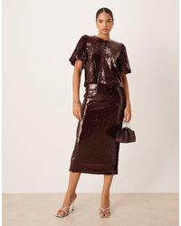 Y.A.S - Premium Sequin Midi Skirt Co-ord - Lyst