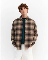Pull&Bear - – langärmliges, kariertes hemd - Lyst
