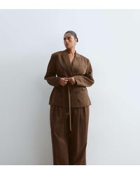 ARRANGE - Curve Geplooide Taille Broek Met Wijde Pijpen Co-Ord - Lyst