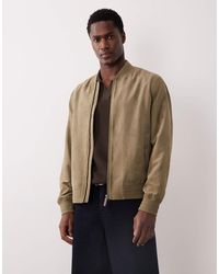 Mango - Faux Suede Bomber Jacket - Lyst