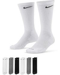 Nike - Everyday Cushioned Plus 6 Pack Crew Socks - Lyst