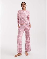 Hollister - Low Rise Wide Leg Pyjama Bottoms - Lyst