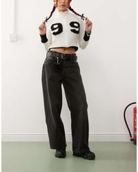 Monki - peggy Loose baggy Fit Low Rise Jeans - Lyst