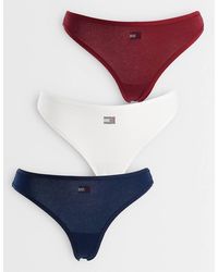 Tommy Hilfiger - Heritage 3 Pack Thongs With Rhinestone Logo - Lyst