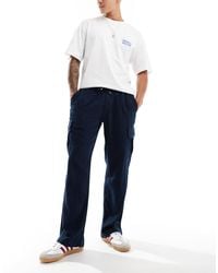 Jack & Jones - Pantalon ample style cargo en lin mélangé - Lyst