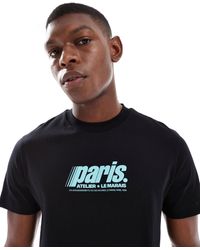 ASOS - T-shirt With High Build Paris Graphic - Lyst