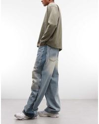 Liquor N Poker - baggy Side Zip Panel Jeans - Lyst