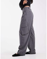 ASOS - Elegante Broek Met Wijde Ronde Pijpen En Utility Details - Lyst