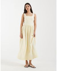 & Other Stories - Fitted Bodice Linen Blend Maxi Dress - Lyst