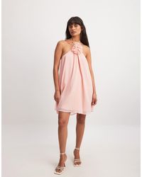 NA-KD - Chiffon Flower Detail Mini Dress - Lyst