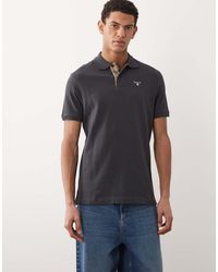 Barbour - Short Sleeve Tartan Pique Logo Polo Shirt - Lyst