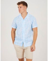 Brave Soul - Printed Revere Collar Shirt - Lyst
