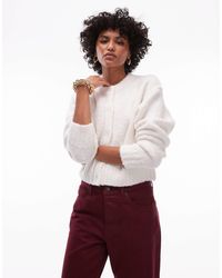 TOPSHOP - – bouclé-strickjacke - Lyst