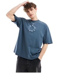 AllSaints - Camiseta azul marinero extragrande tierra - Lyst