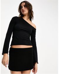 Collusion - Long Sleeve One Shoulder Top - Lyst